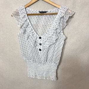 Sheer top with button detailing